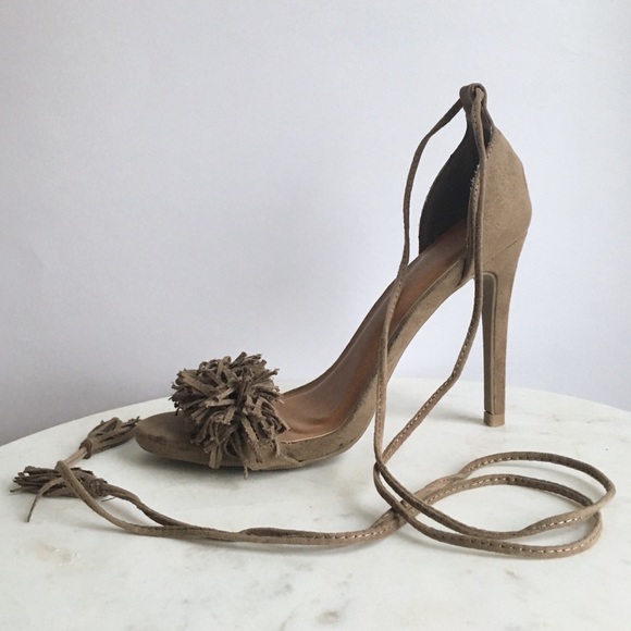 Sexy Suede Fringe Heels - Picture 3 of 5